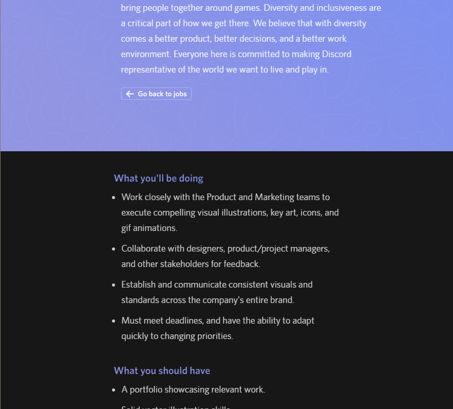 Dark Discord Job Pages [Chromium Only]