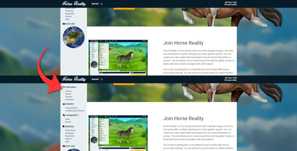 HR Fixed Navigation Bar