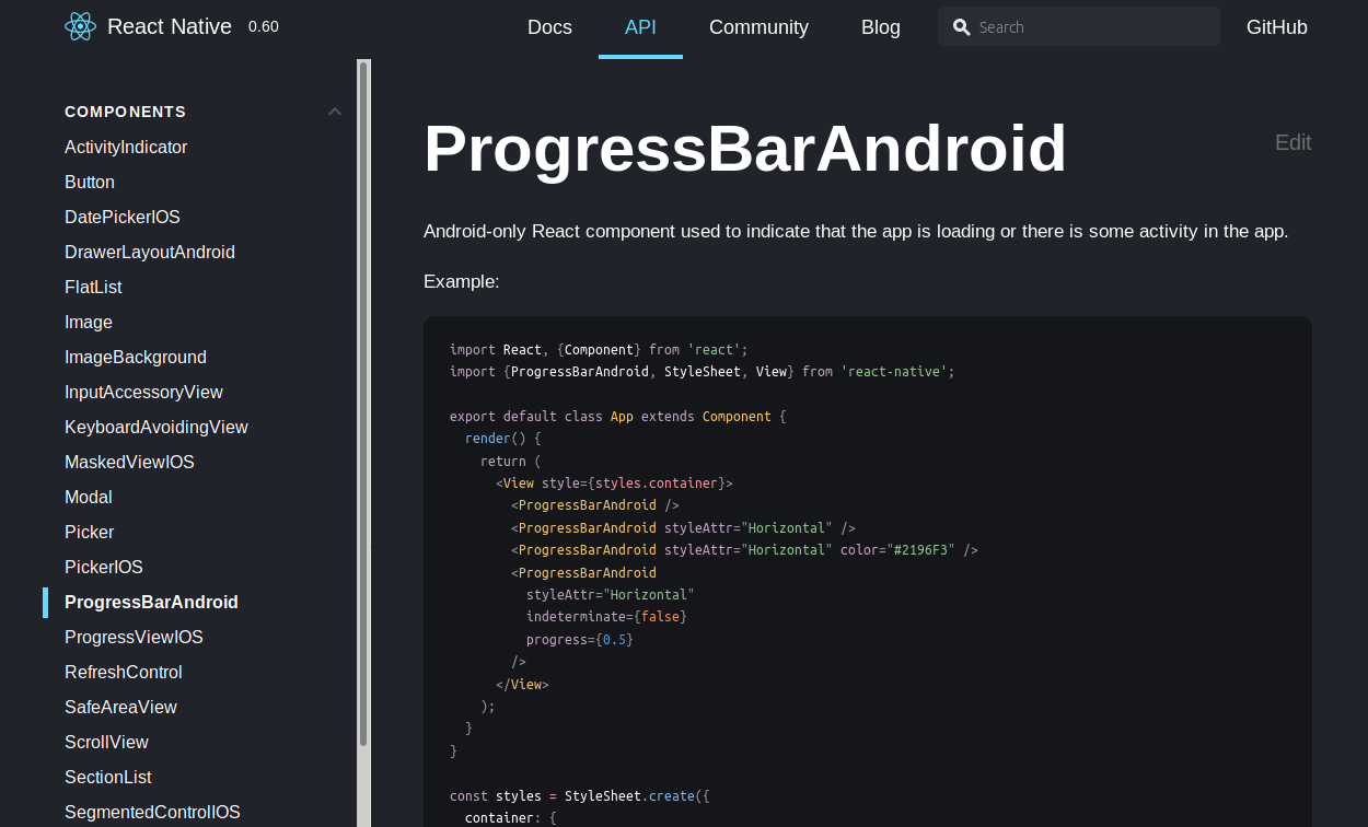 react-native dark