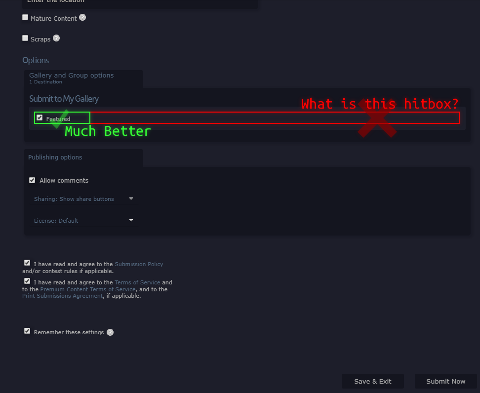 DeviantArt Submission & Scraps Fix