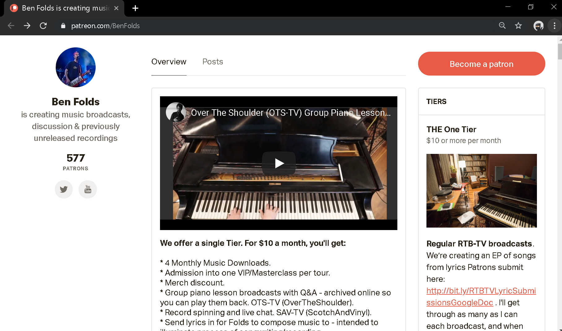 Patreon, less annoying