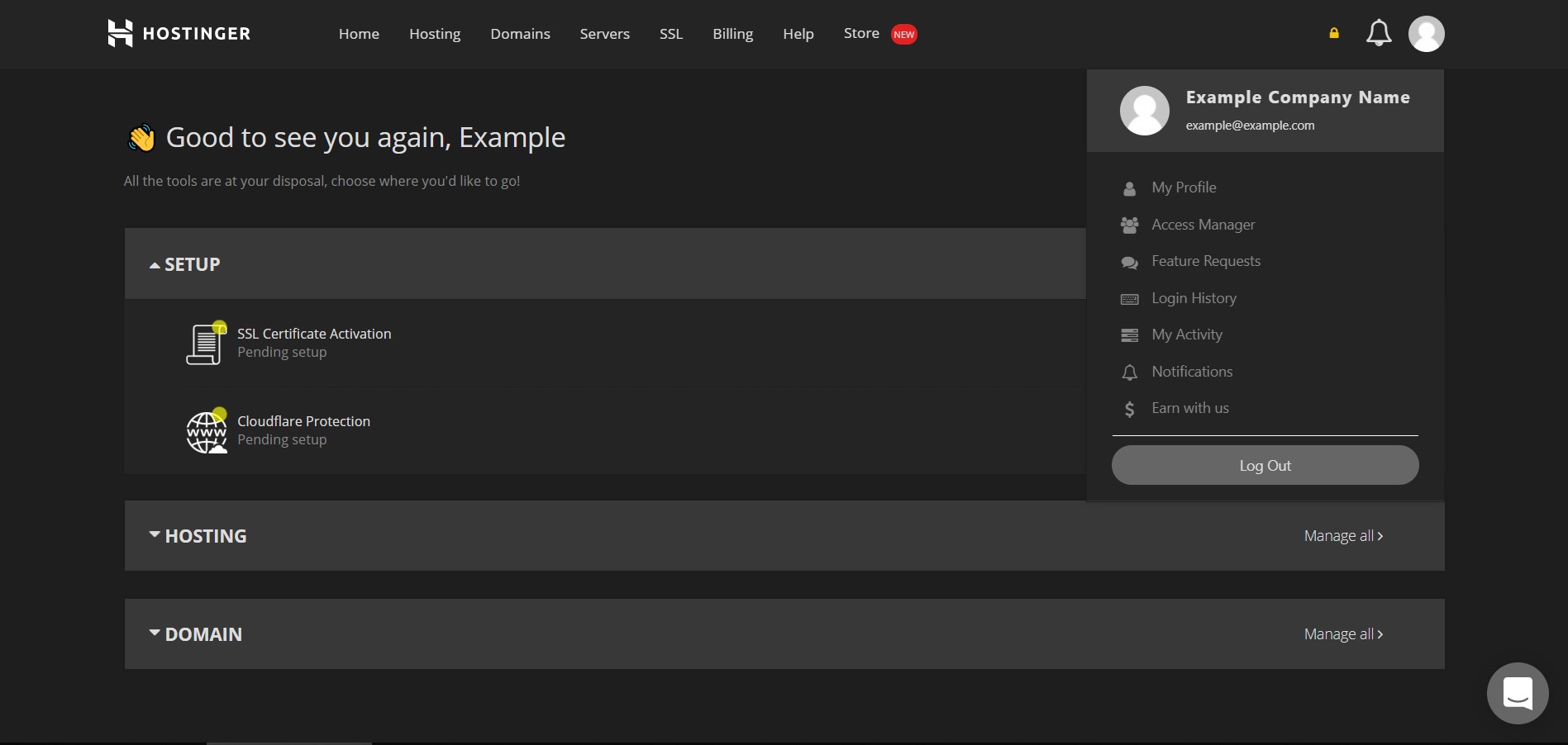 Hostinger CPanel Dark