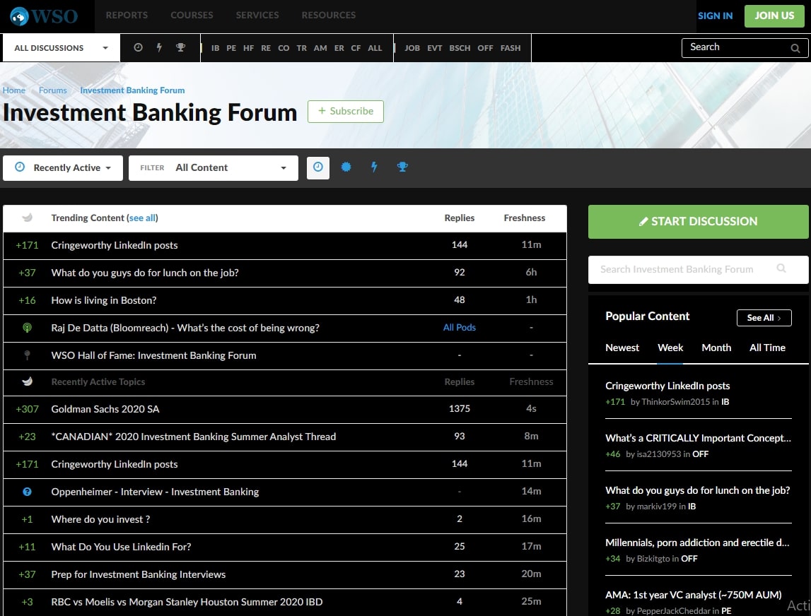 Wall Street Oasis - Dark Theme wallstreetoasis.com