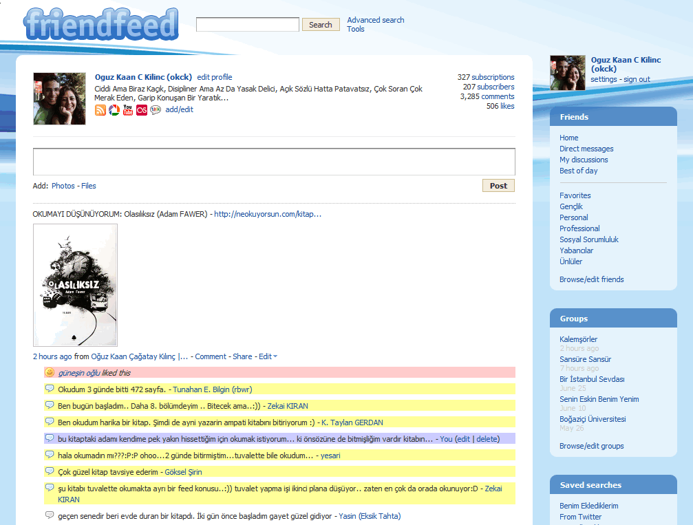 SimpleFeed - FriendFeed Design