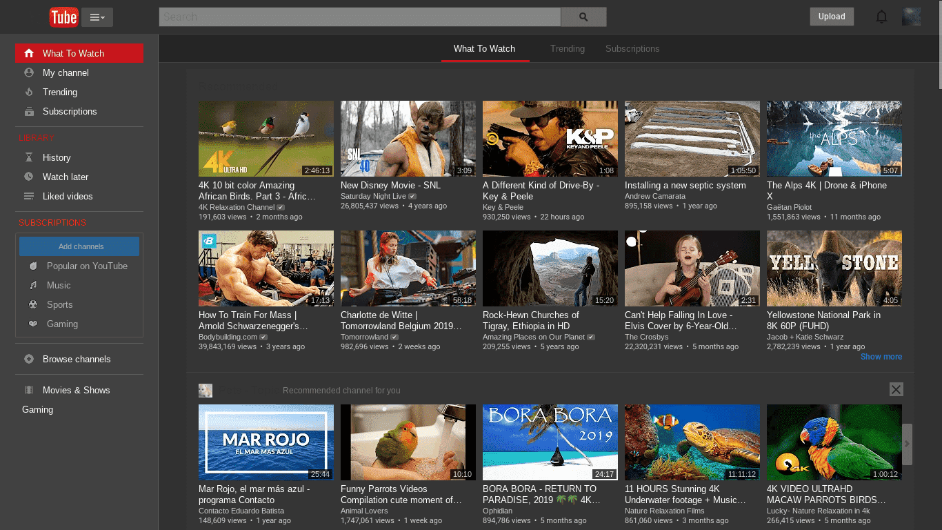 Youtube 2014 Dark Mode