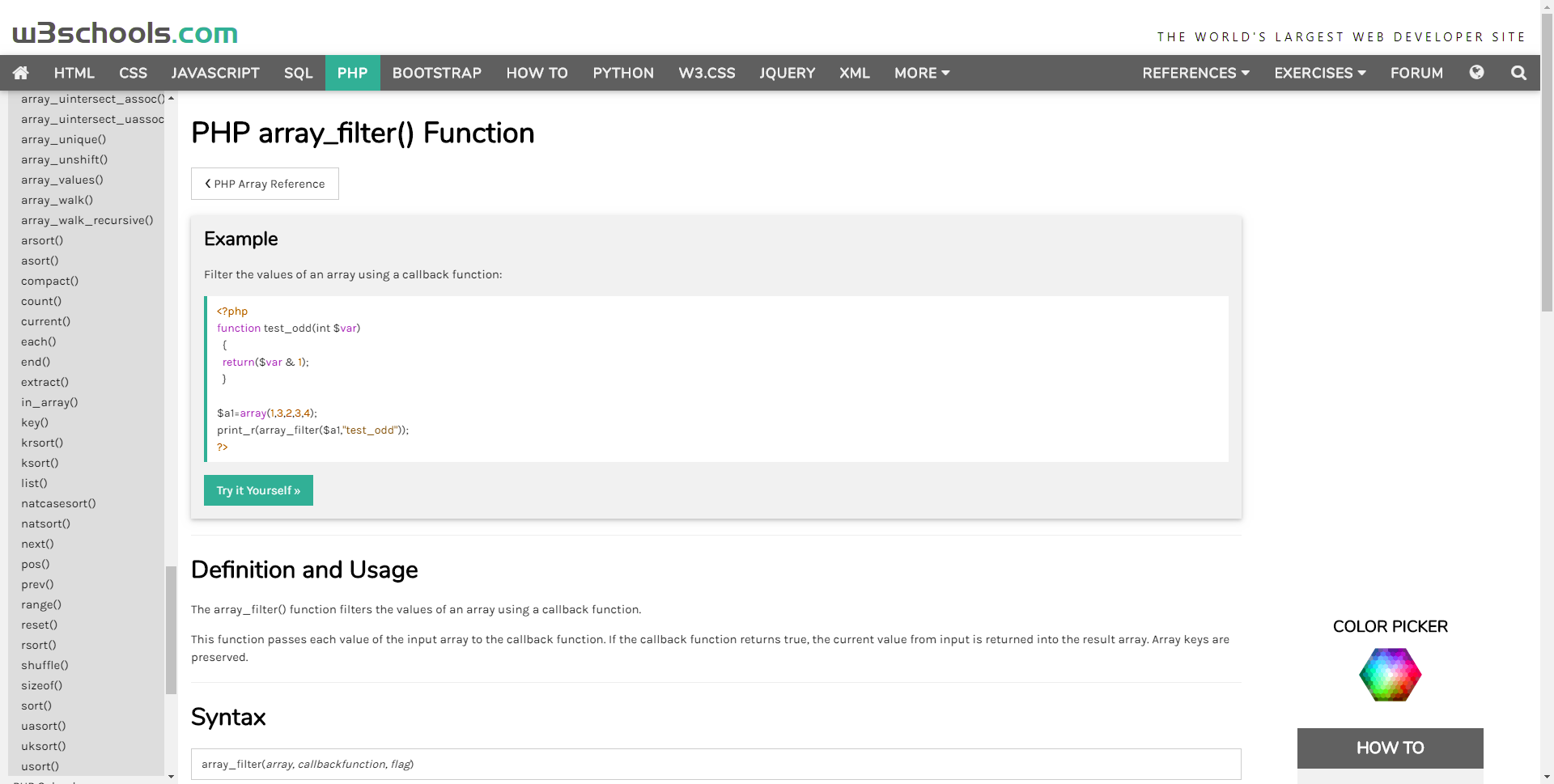 W3Schools Easy