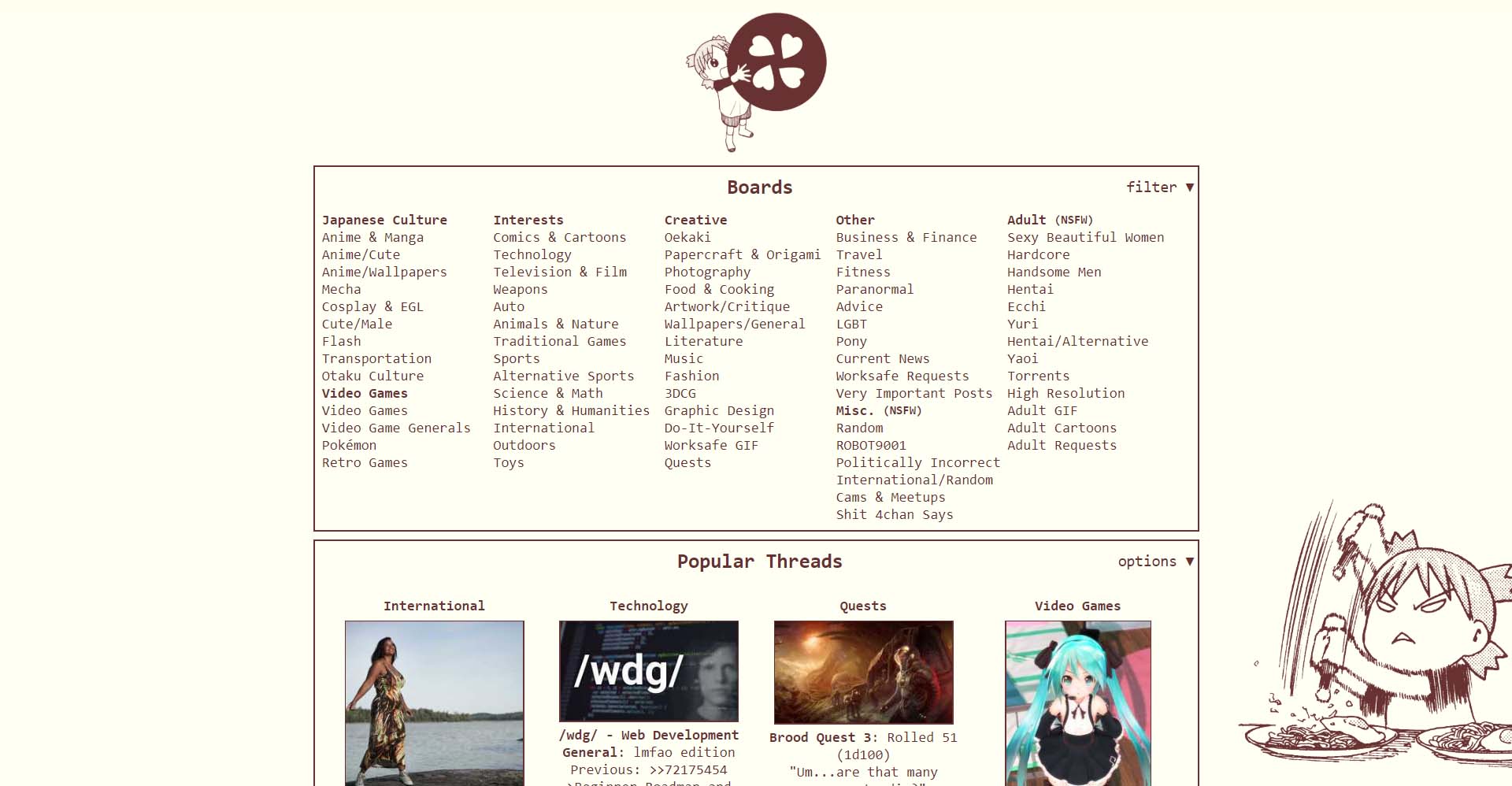 Cute & Minimal 4chan theme w/ Yotsuba