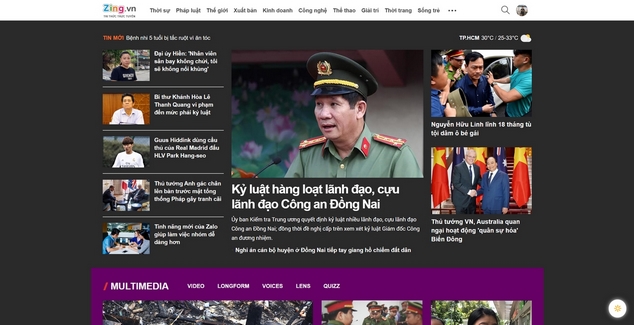 Zing News Dark Mode