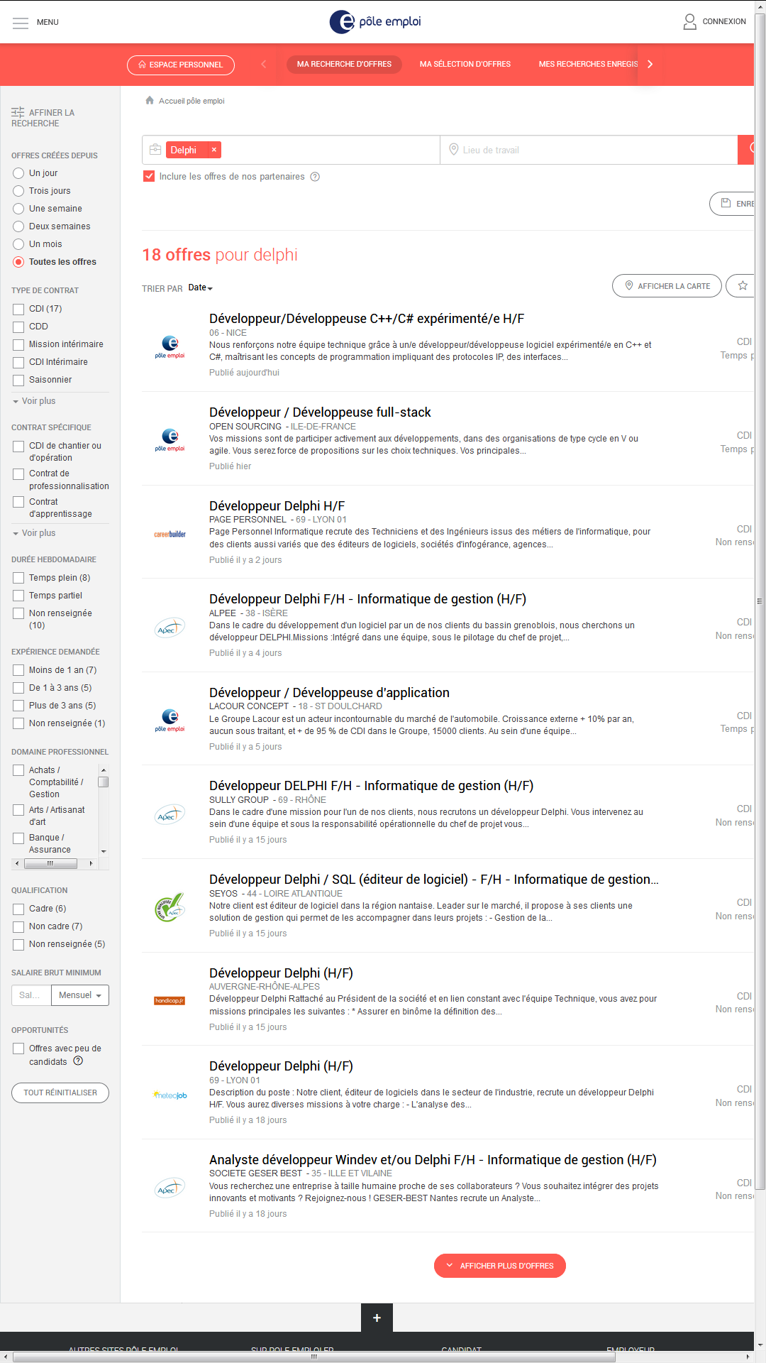 Pôle emploi - Ascenseur horizontal