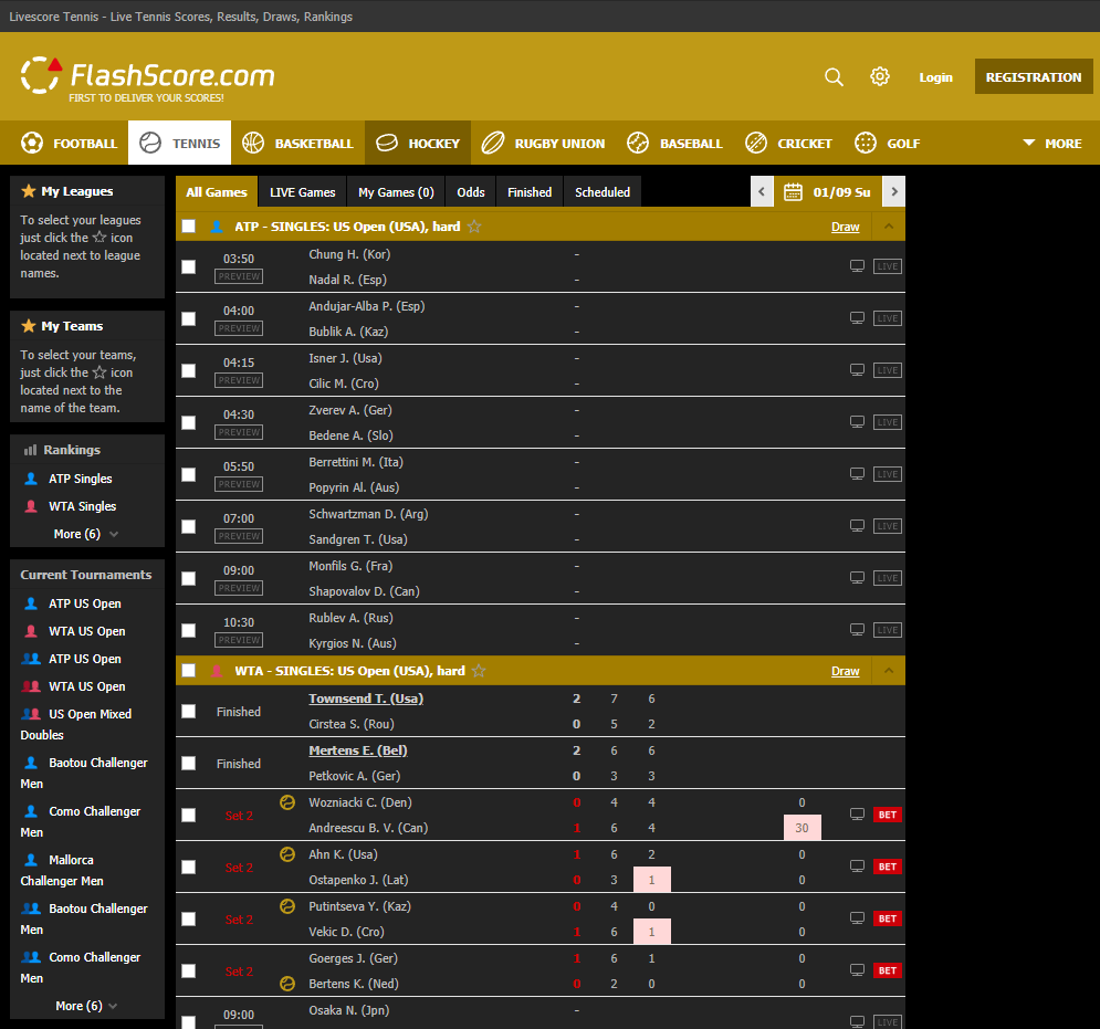 Flashscore dark
