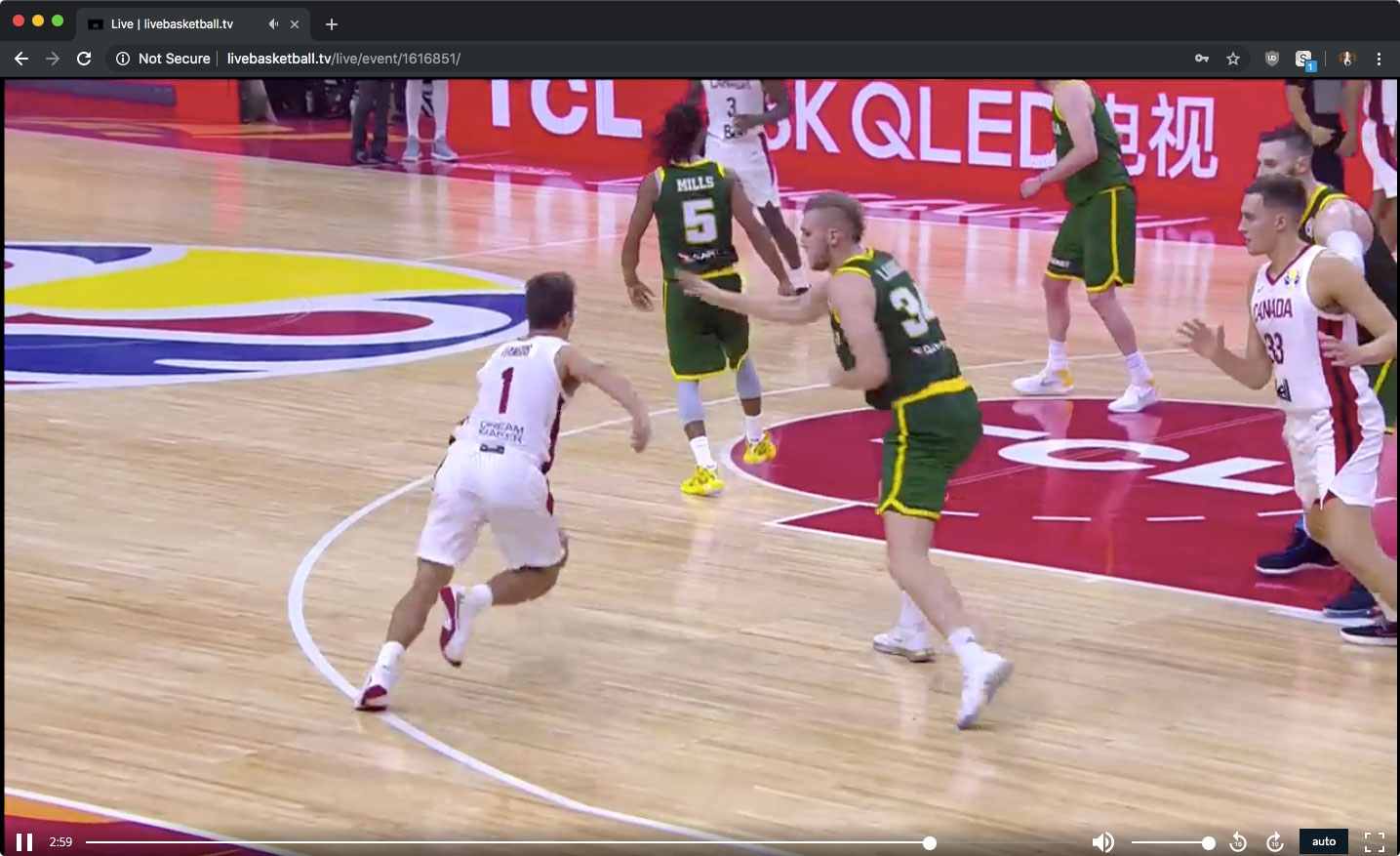 livebasketball.tv theater mode