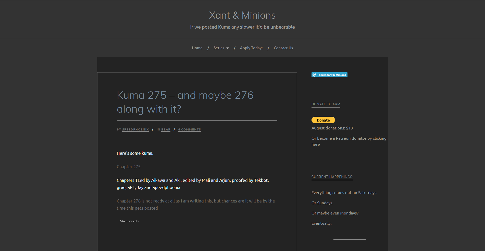 Xantandminions Wordpress Dark Theme