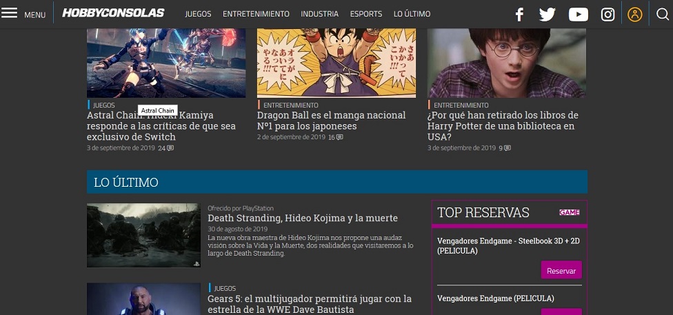 HobbyConsolas - Tema oscuro noche v2.0