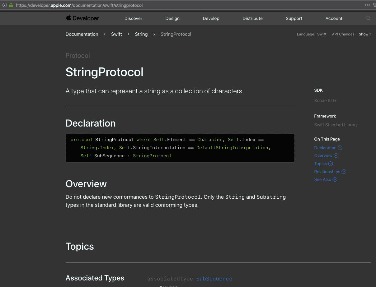 Apple - Developer Documentation - Dark