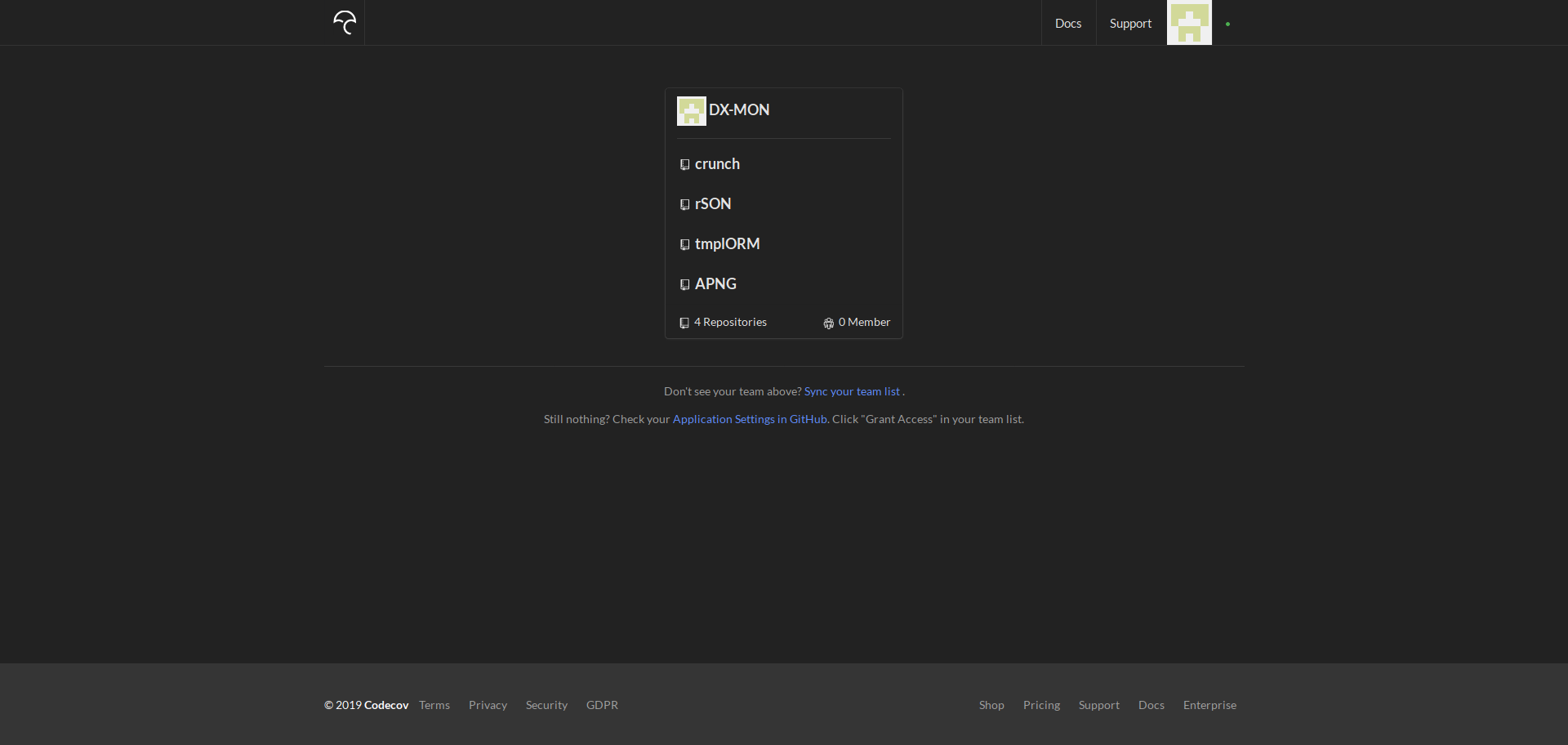 codecov.io Dark Theme