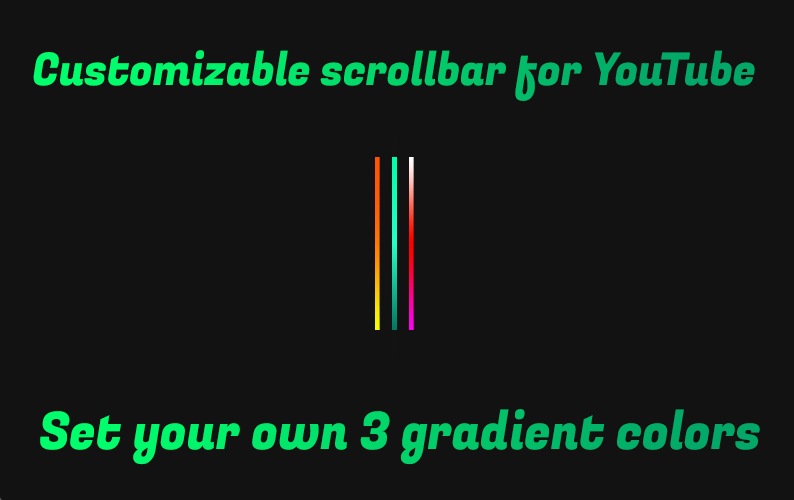 YouTube mini scrollbar with gradient