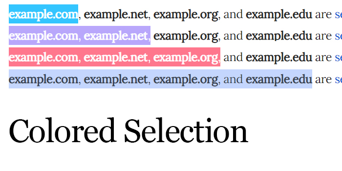 Global Colored Selection