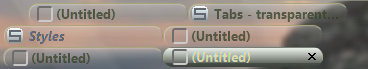 Tabs - transparent favicon