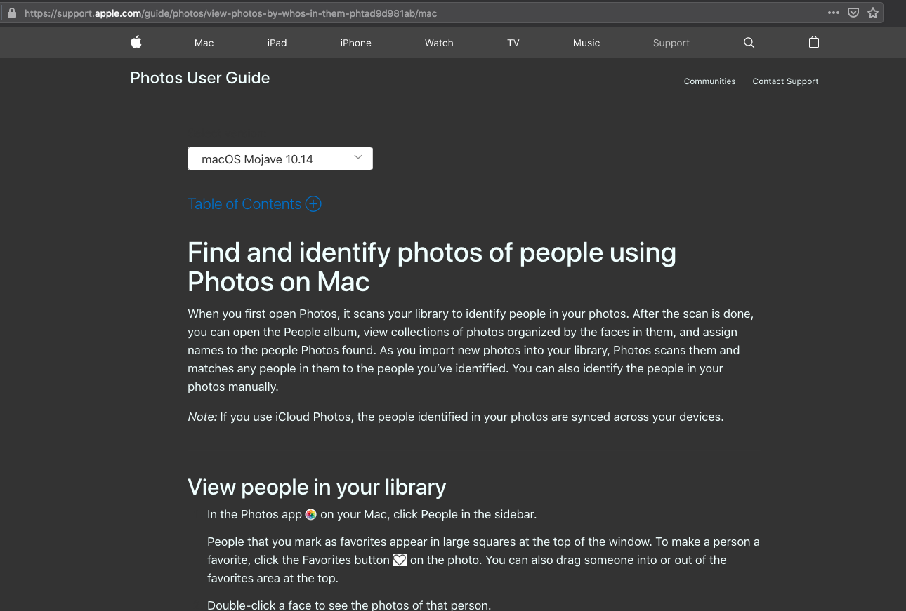 Apple Support - Dark Theme