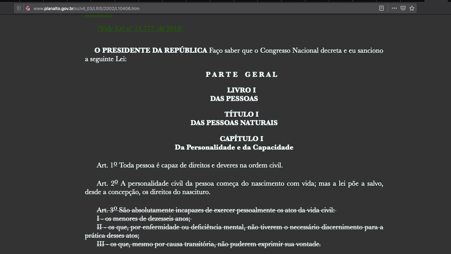 Planalto - Leis - Tema escuro