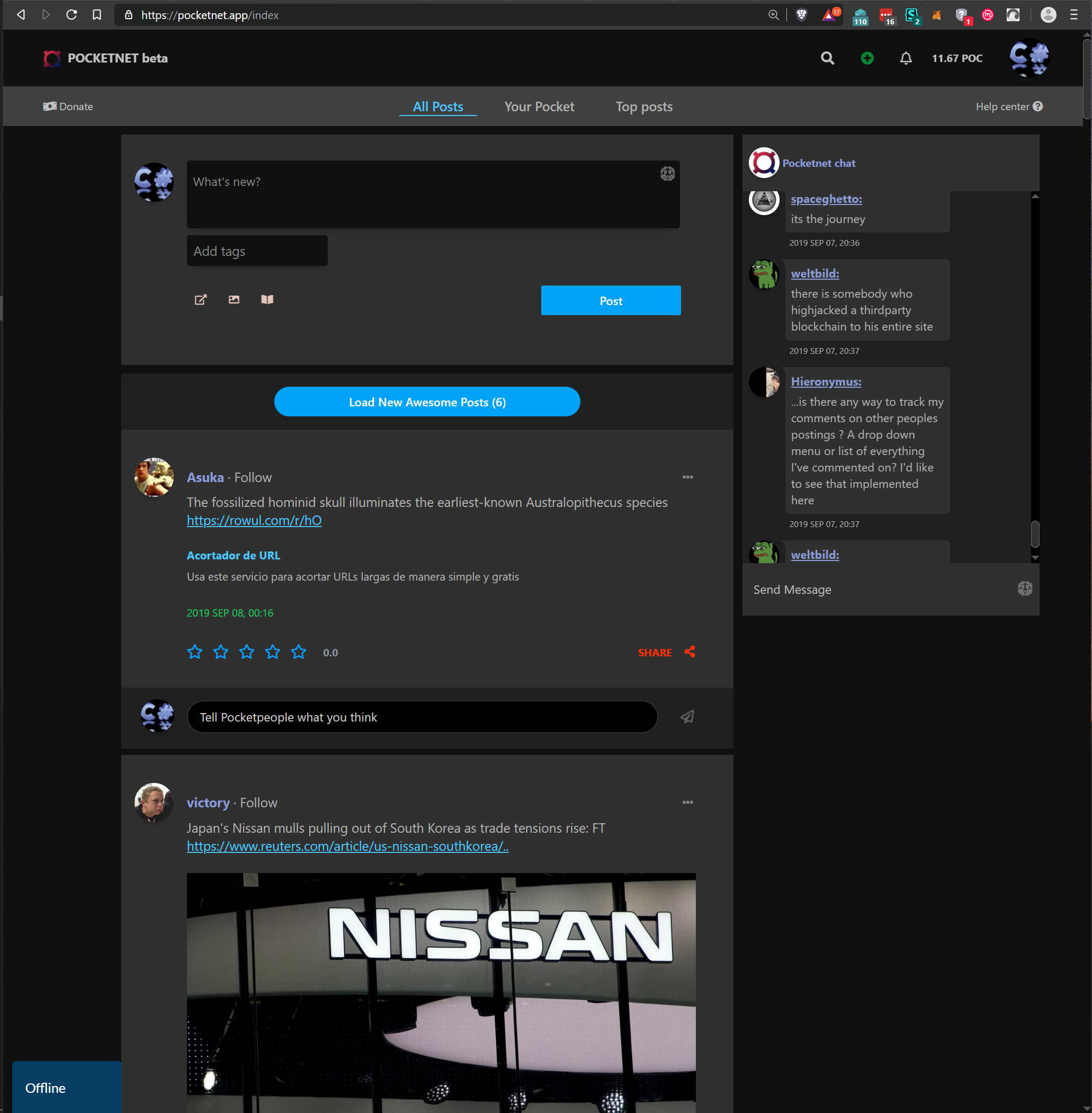 PocketNet.app Dark (CSharpner)