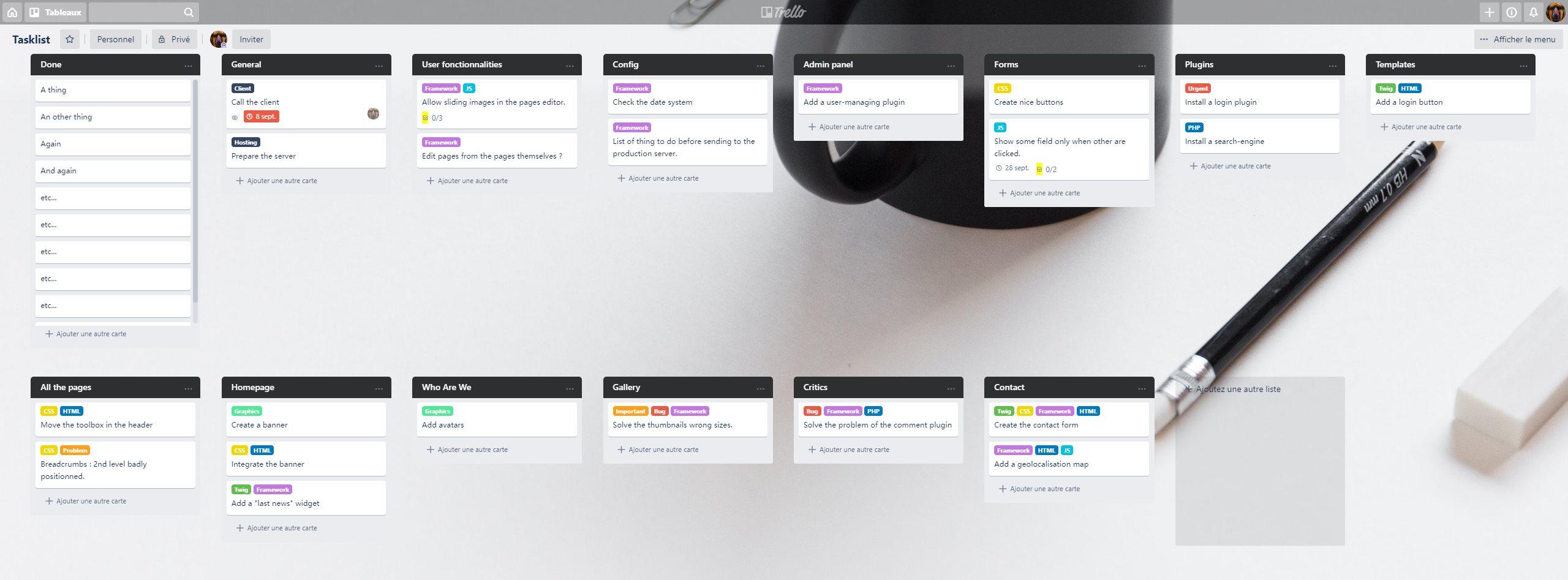 Vertical Trello Tasklist for 21x9