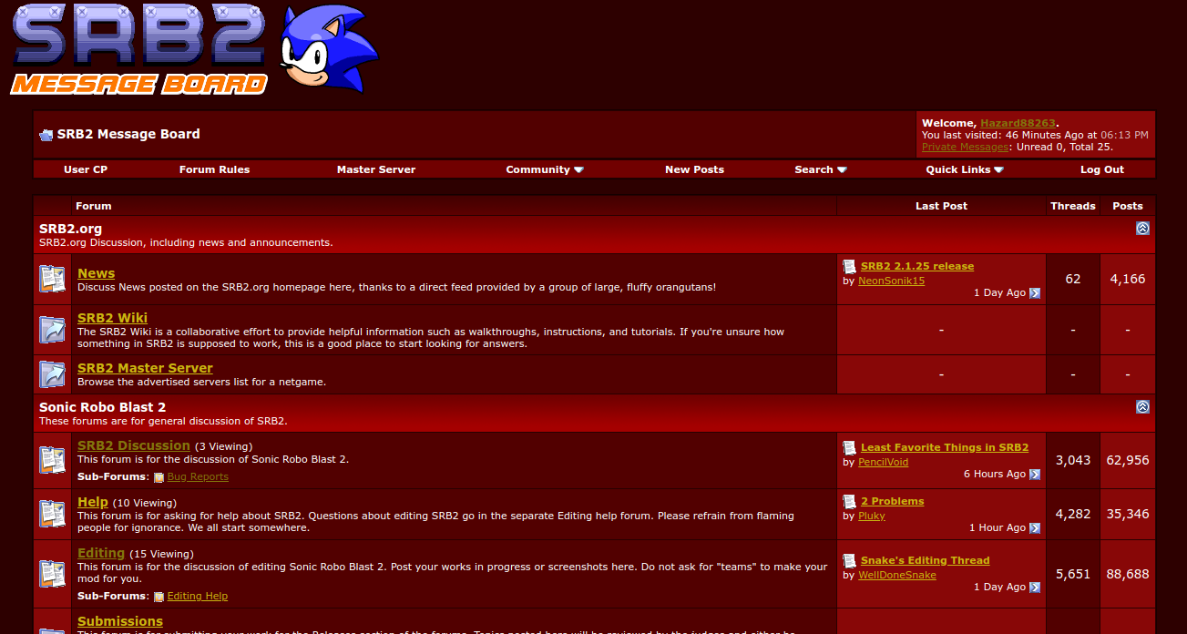 SRB2 Message Board ~ Dark Red