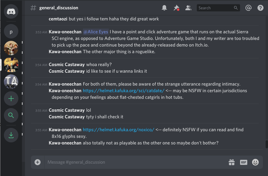 Collapsible Discord Sidebar (opens on hover)