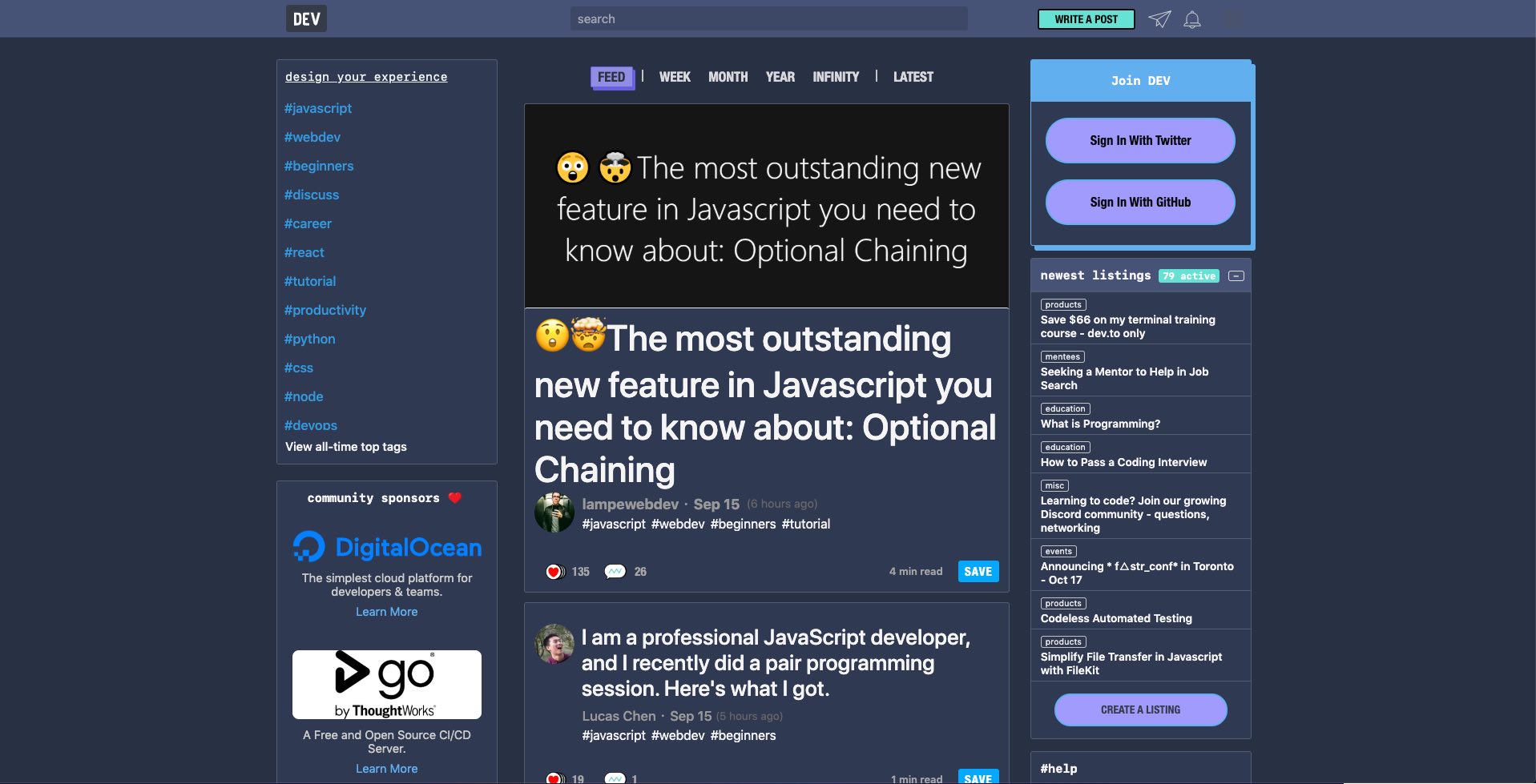 dev.to dark mode