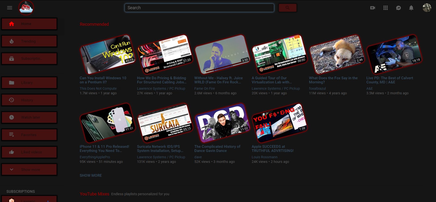 Youtube Dark w/ a Twist