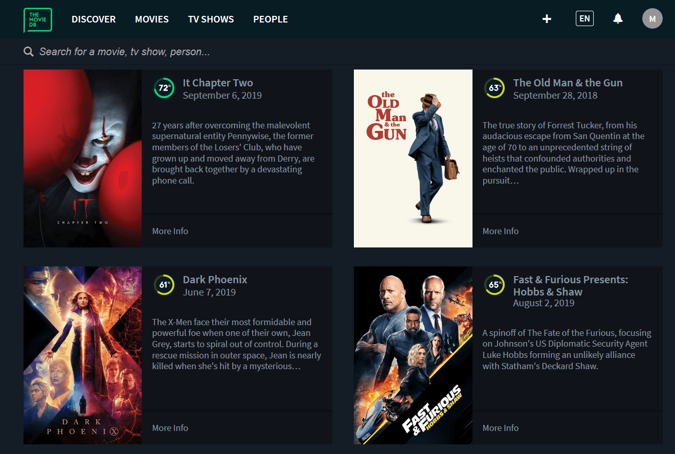 themoviedb night mode
