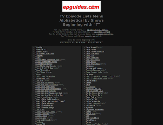 Epguides.com Dark-N-Grey