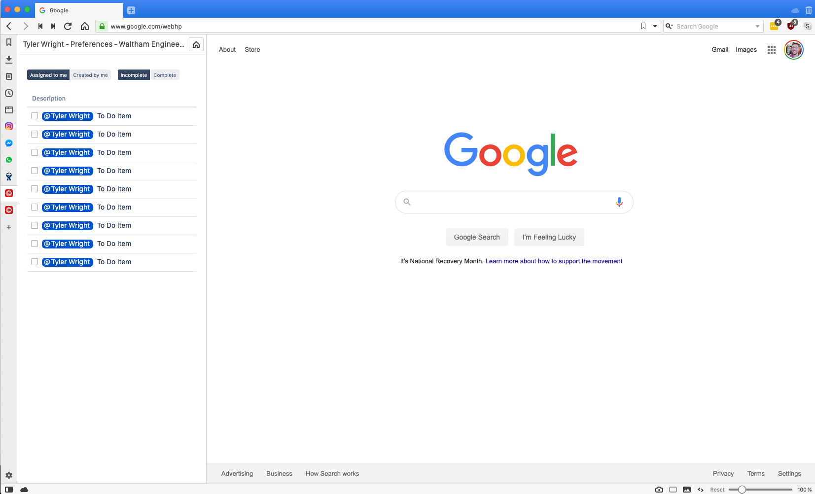 Vivaldi Panel - Confluence - Tasks