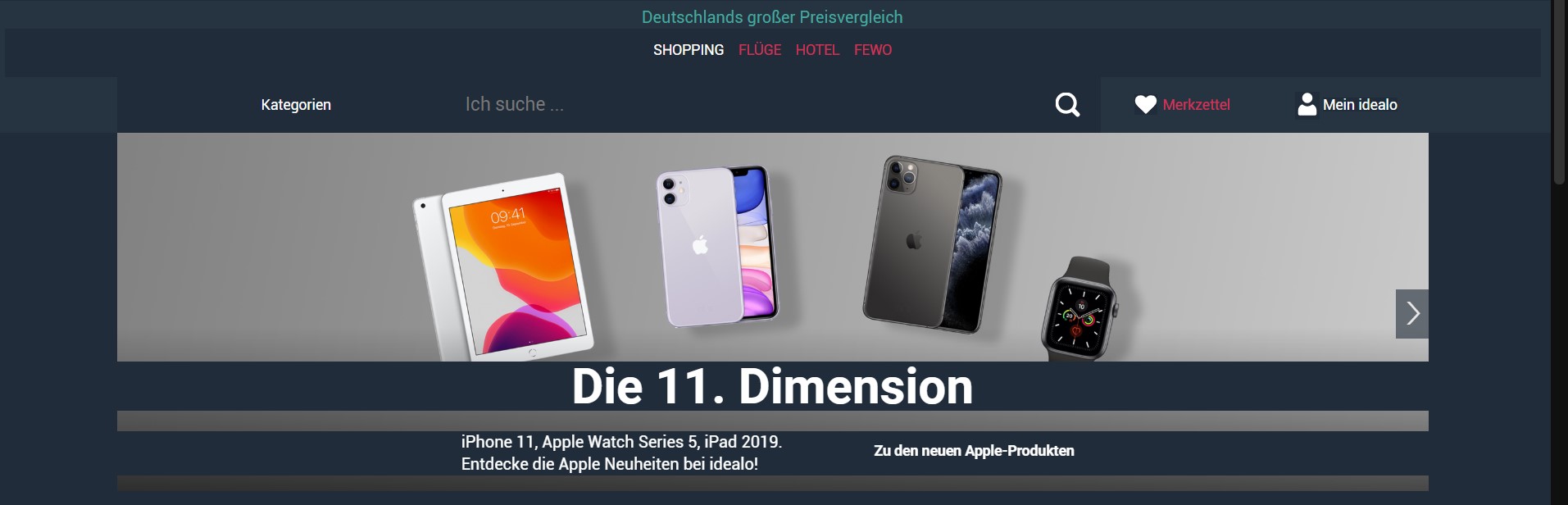 Idealo - dark mode