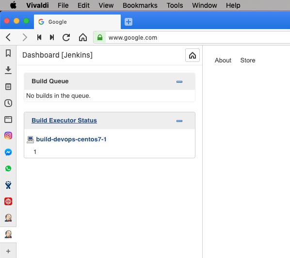 Vivaldi Panel - Jenkins - Build Executor Status