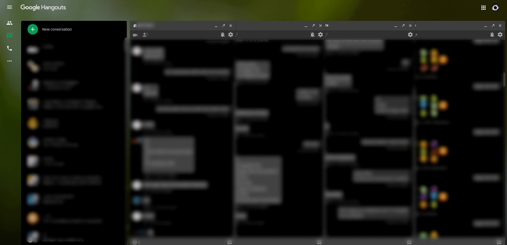 Dark Hangouts Theme