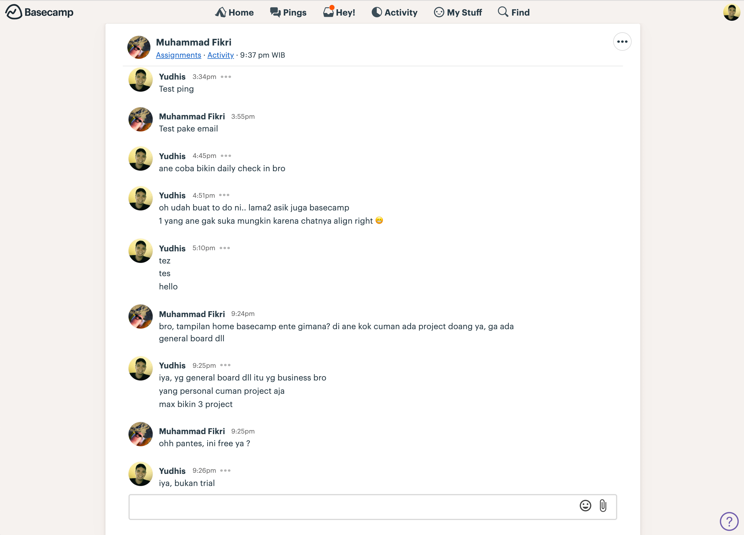 Basecamp Chat Like Slack