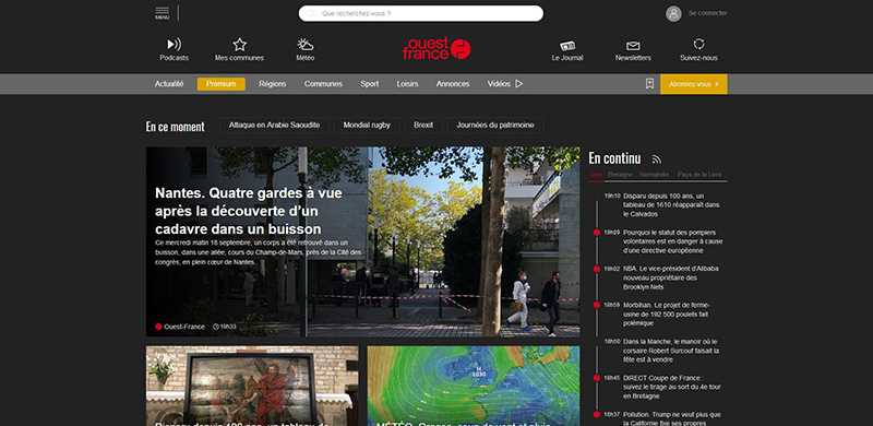 Ouest France Dark Theme