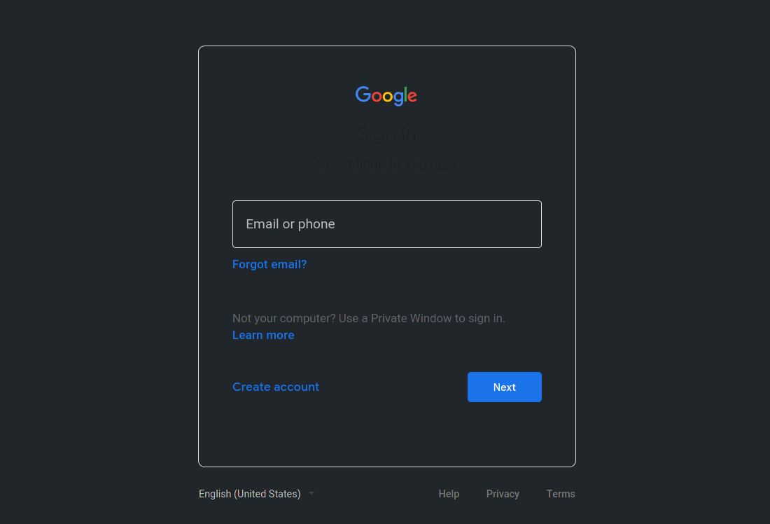 Google account Dark Breeze