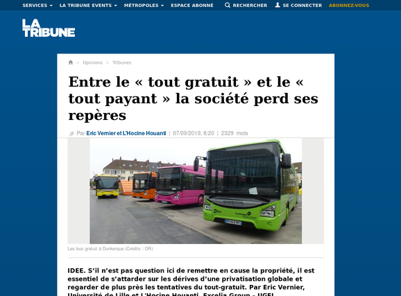 Article sans distractions (la tribune)