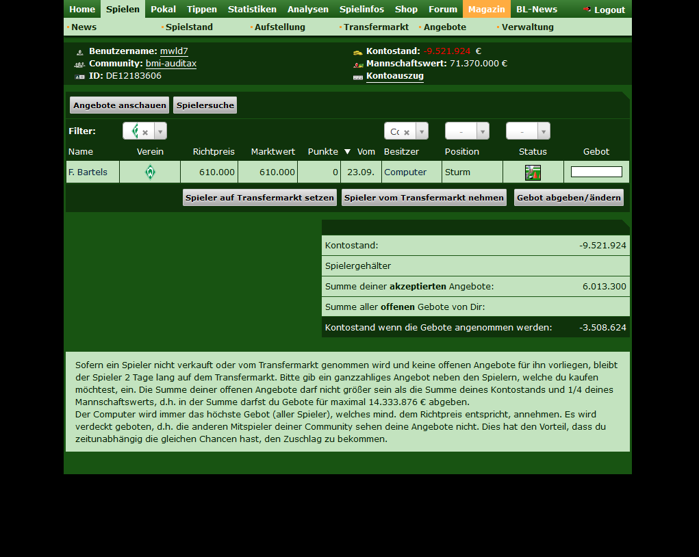 Comunio Classic Minimal