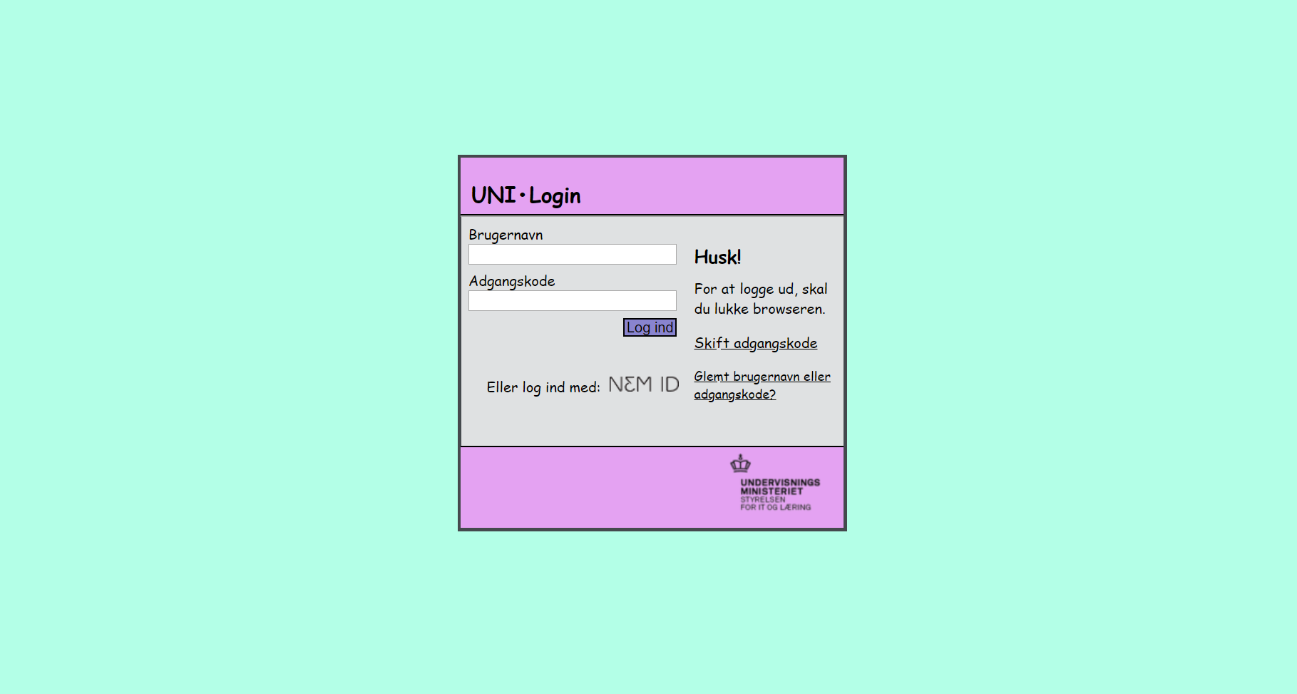 Mint Color and Comic Sans