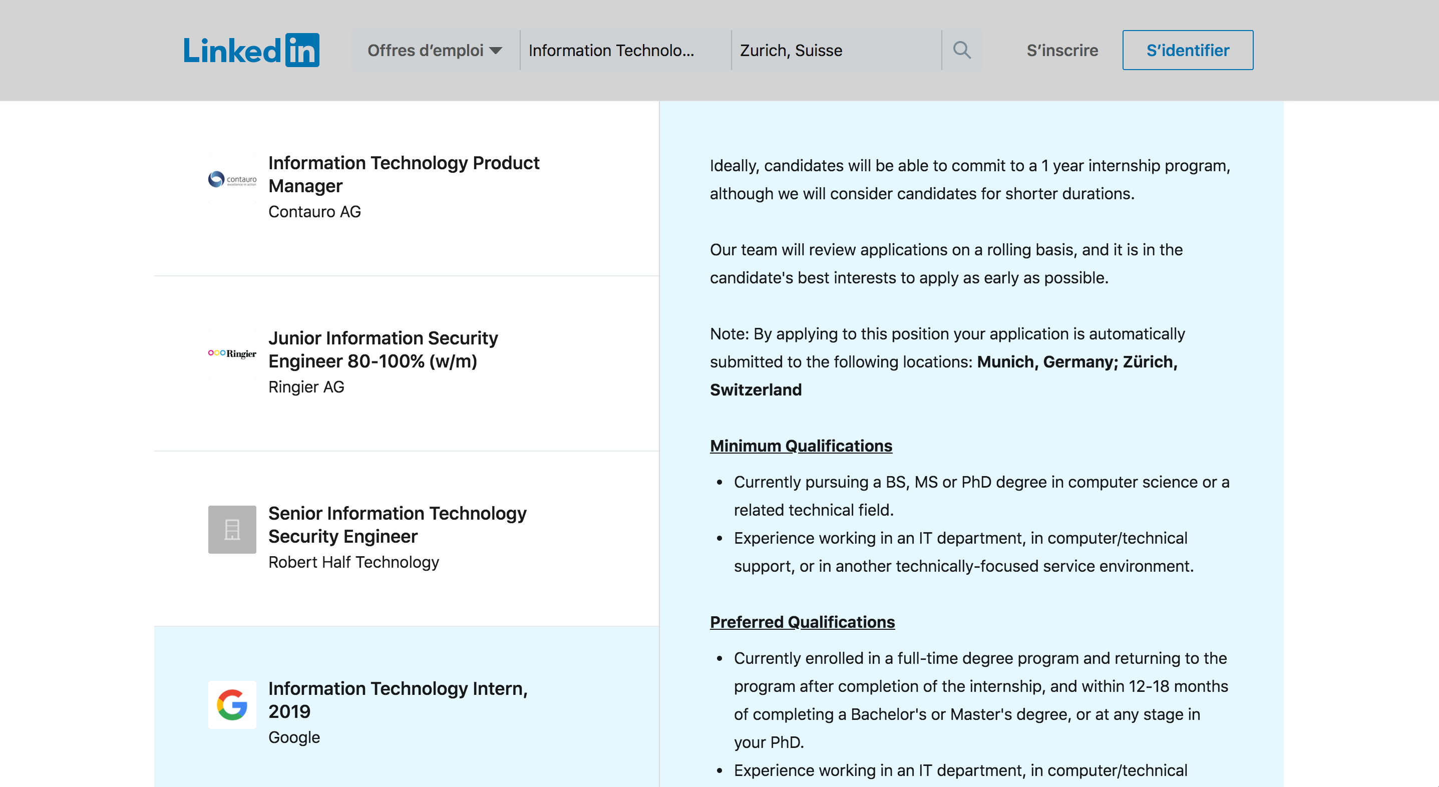 Linkedin site simplified