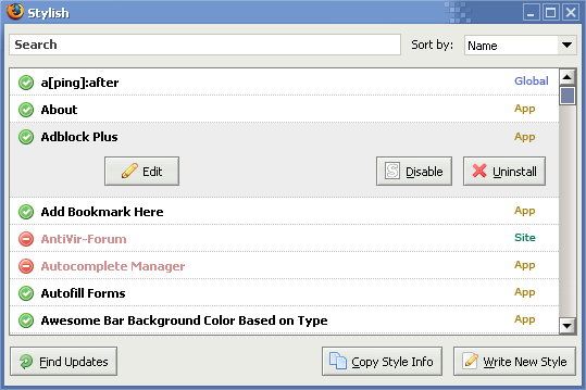 Stylish - Manage Window beautified