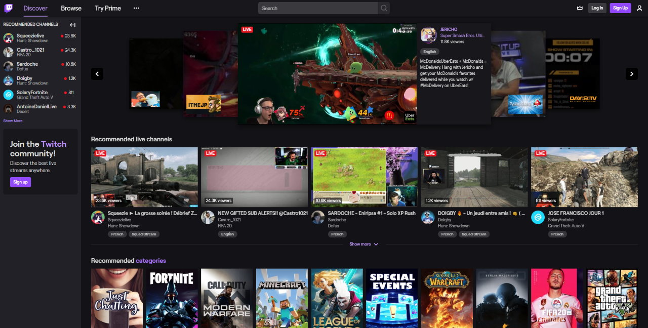 Twitch dark but not pure dark