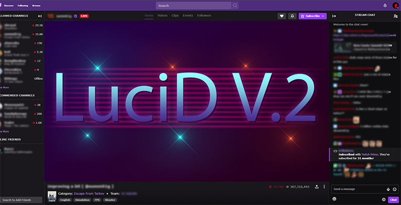Twitch - LuciD V.2   *** Old layout is BACK! ***