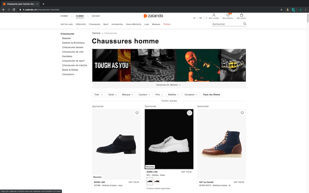 Zalando Negative Style