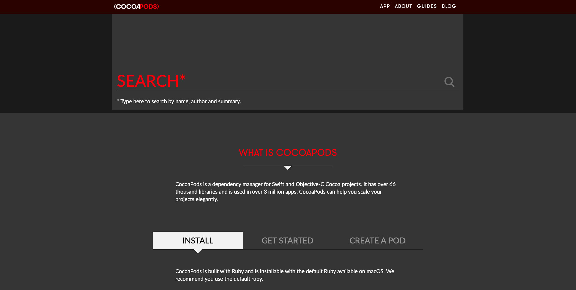 Cocoapods Dark Theme