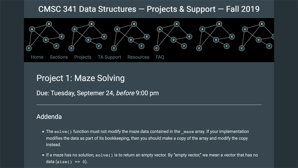 CMSC 341 Dark Theme