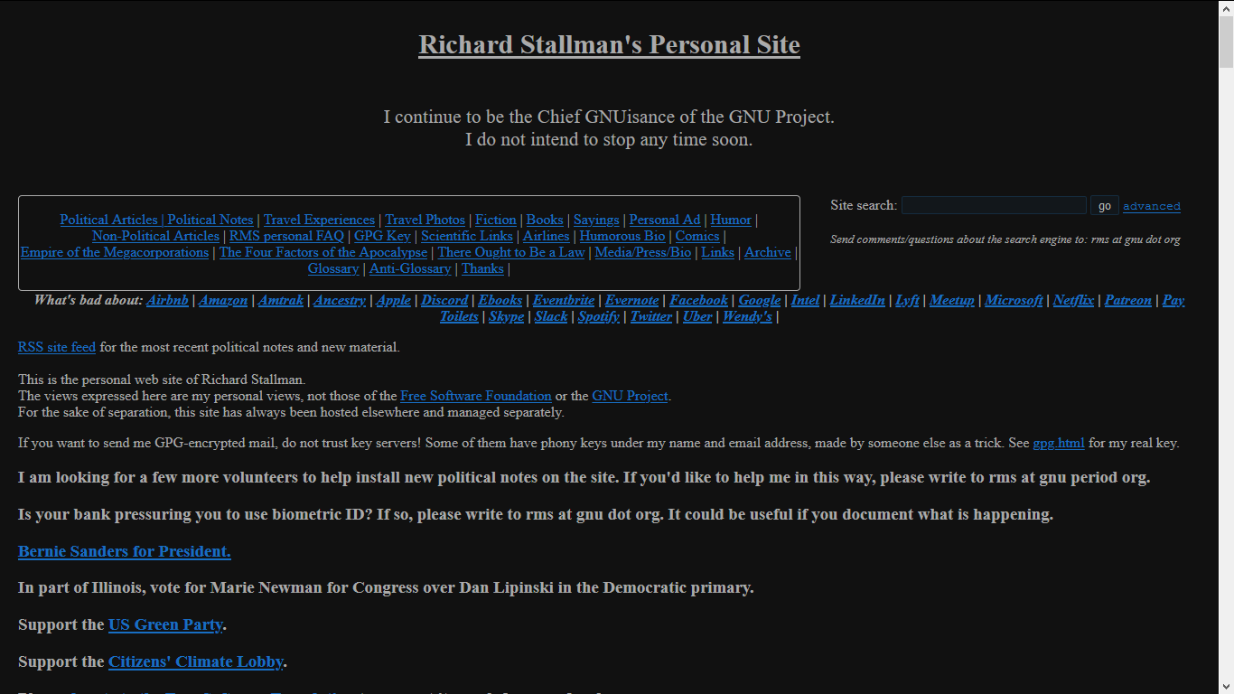 Dark Night Stallman.org